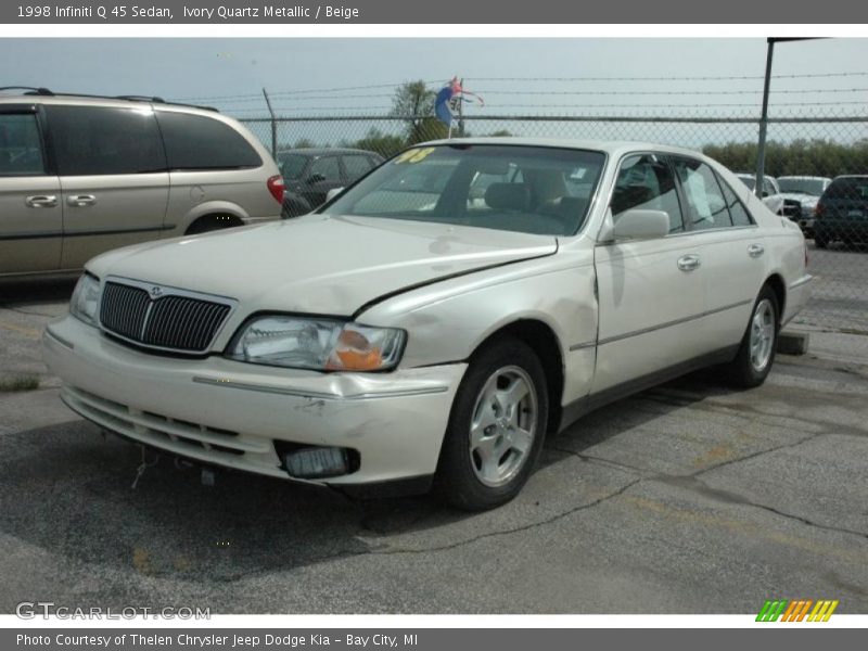 Ivory Quartz Metallic / Beige 1998 Infiniti Q 45 Sedan