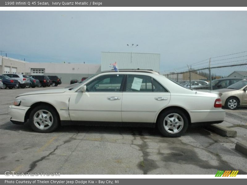 Ivory Quartz Metallic / Beige 1998 Infiniti Q 45 Sedan