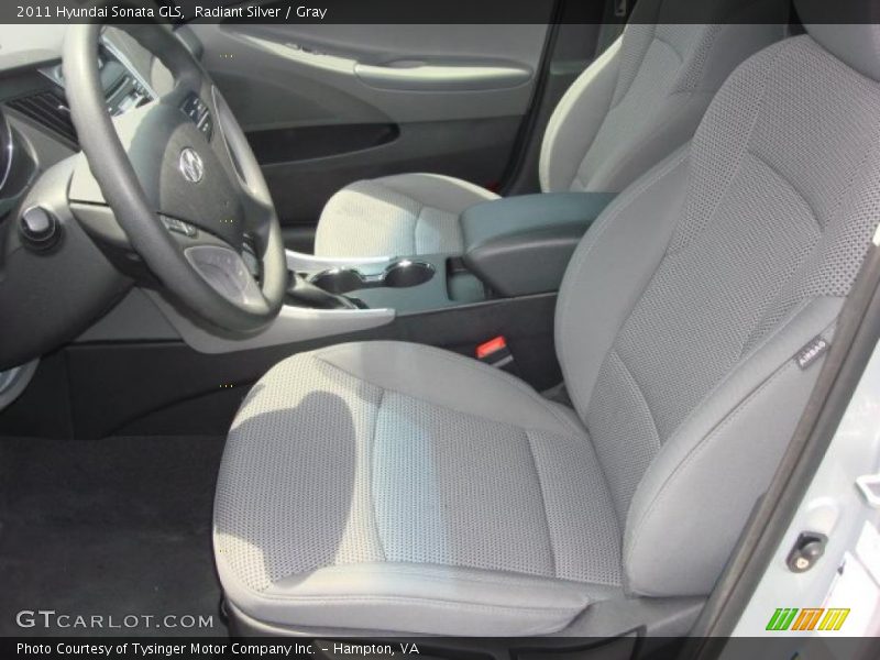 Radiant Silver / Gray 2011 Hyundai Sonata GLS