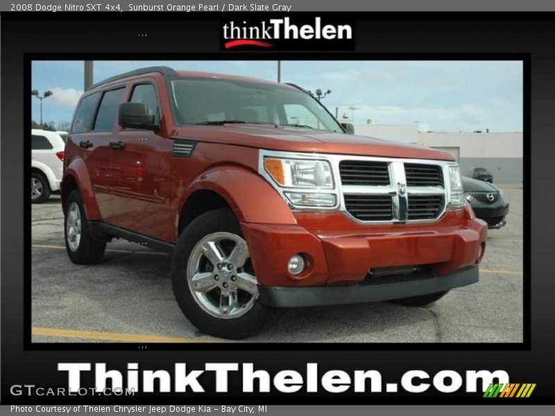 Sunburst Orange Pearl / Dark Slate Gray 2008 Dodge Nitro SXT 4x4