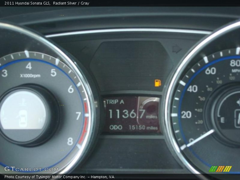 Radiant Silver / Gray 2011 Hyundai Sonata GLS