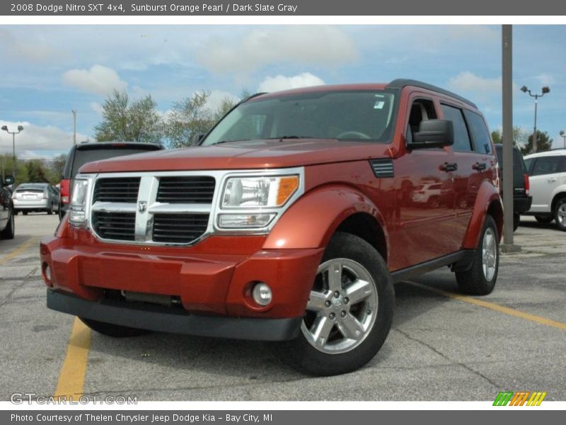 Sunburst Orange Pearl / Dark Slate Gray 2008 Dodge Nitro SXT 4x4