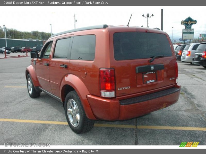 Sunburst Orange Pearl / Dark Slate Gray 2008 Dodge Nitro SXT 4x4
