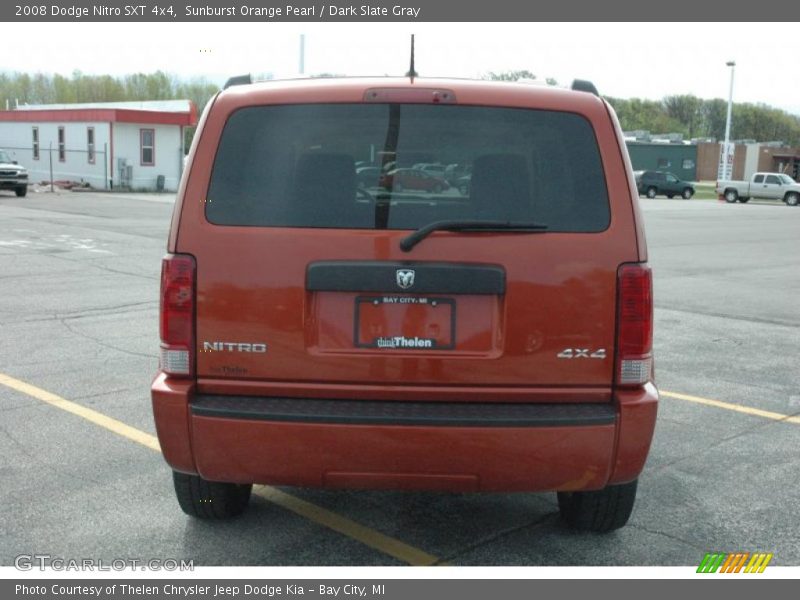 Sunburst Orange Pearl / Dark Slate Gray 2008 Dodge Nitro SXT 4x4