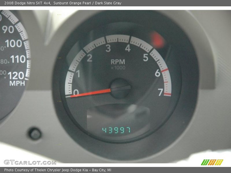 Sunburst Orange Pearl / Dark Slate Gray 2008 Dodge Nitro SXT 4x4