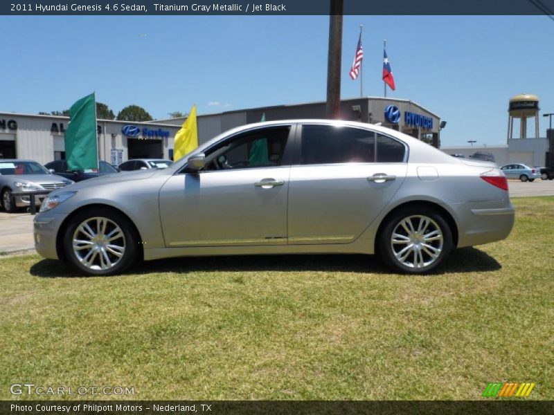 Titanium Gray Metallic / Jet Black 2011 Hyundai Genesis 4.6 Sedan