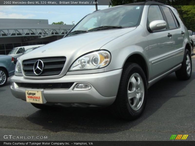 Brilliant Silver Metallic / Ash 2002 Mercedes-Benz ML 320 4Matic