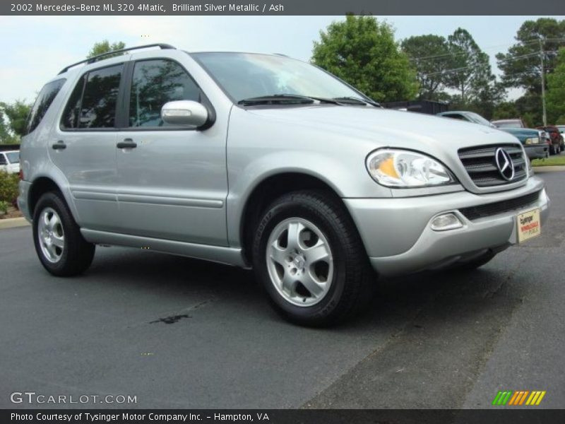Brilliant Silver Metallic / Ash 2002 Mercedes-Benz ML 320 4Matic