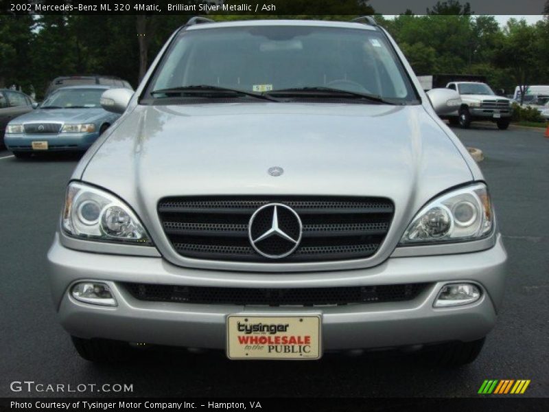 Brilliant Silver Metallic / Ash 2002 Mercedes-Benz ML 320 4Matic