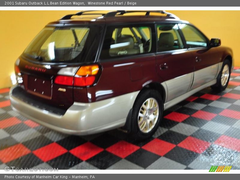 Winestone Red Pearl / Beige 2001 Subaru Outback L.L.Bean Edition Wagon