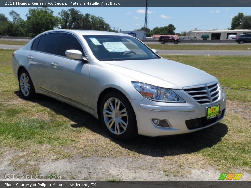 Platinum Metallic / Jet Black 2011 Hyundai Genesis 4.6 Sedan