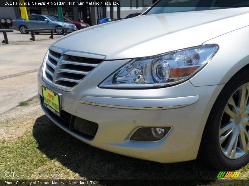 Platinum Metallic / Jet Black 2011 Hyundai Genesis 4.6 Sedan