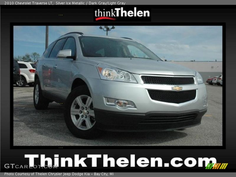 Silver Ice Metallic / Dark Gray/Light Gray 2010 Chevrolet Traverse LT