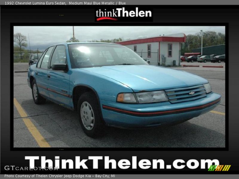 Medium Maui Blue Metallic / Blue 1992 Chevrolet Lumina Euro Sedan