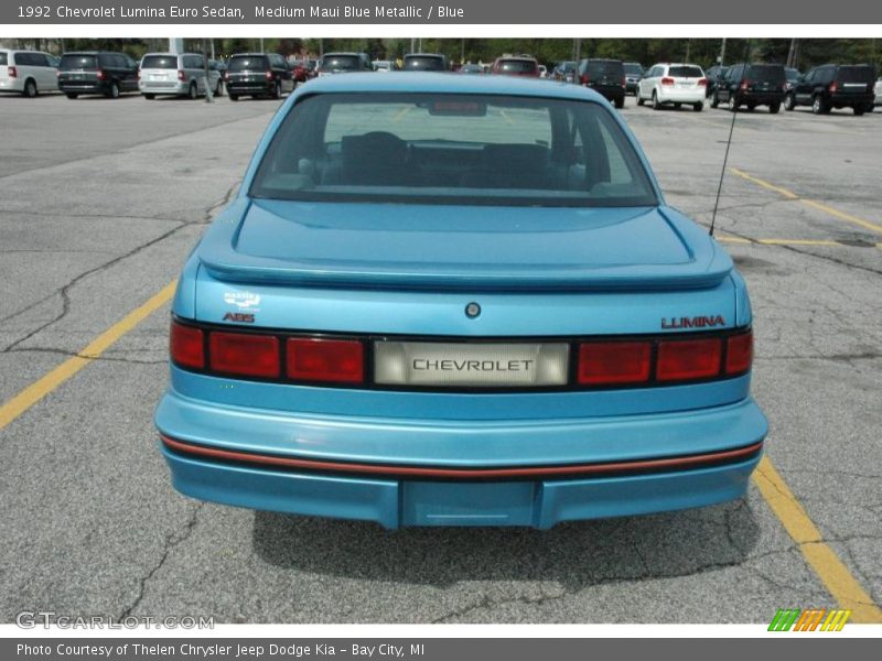 Medium Maui Blue Metallic / Blue 1992 Chevrolet Lumina Euro Sedan