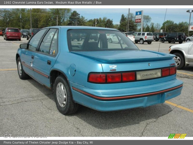 Medium Maui Blue Metallic / Blue 1992 Chevrolet Lumina Euro Sedan