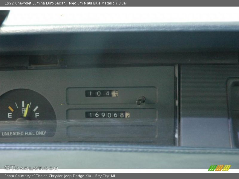 Medium Maui Blue Metallic / Blue 1992 Chevrolet Lumina Euro Sedan