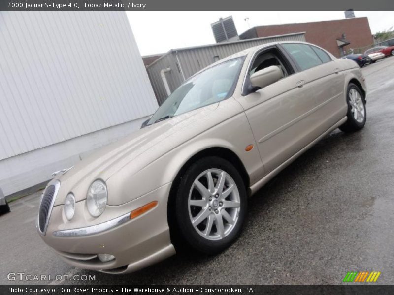 Topaz Metallic / Ivory 2000 Jaguar S-Type 4.0