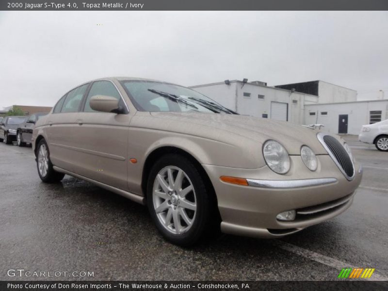 Topaz Metallic / Ivory 2000 Jaguar S-Type 4.0