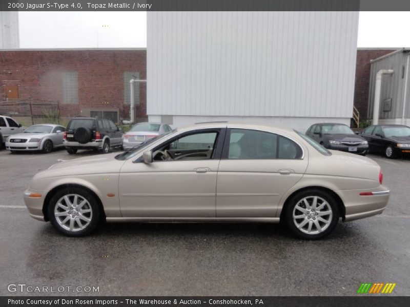 Topaz Metallic / Ivory 2000 Jaguar S-Type 4.0