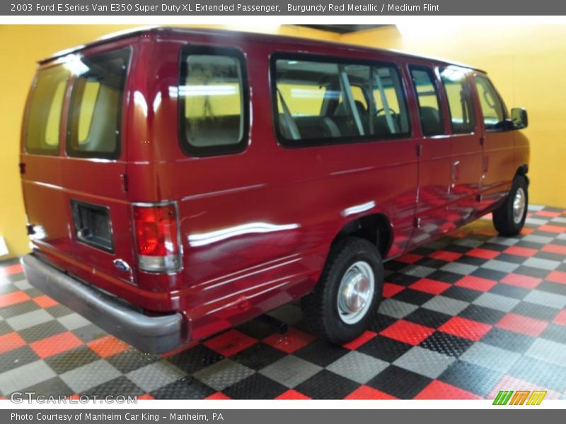 Burgundy Red Metallic / Medium Flint 2003 Ford E Series Van E350 Super Duty XL Extended Passenger
