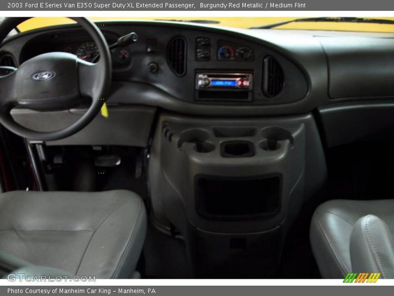 Burgundy Red Metallic / Medium Flint 2003 Ford E Series Van E350 Super Duty XL Extended Passenger