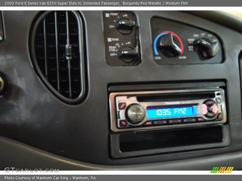 Burgundy Red Metallic / Medium Flint 2003 Ford E Series Van E350 Super Duty XL Extended Passenger