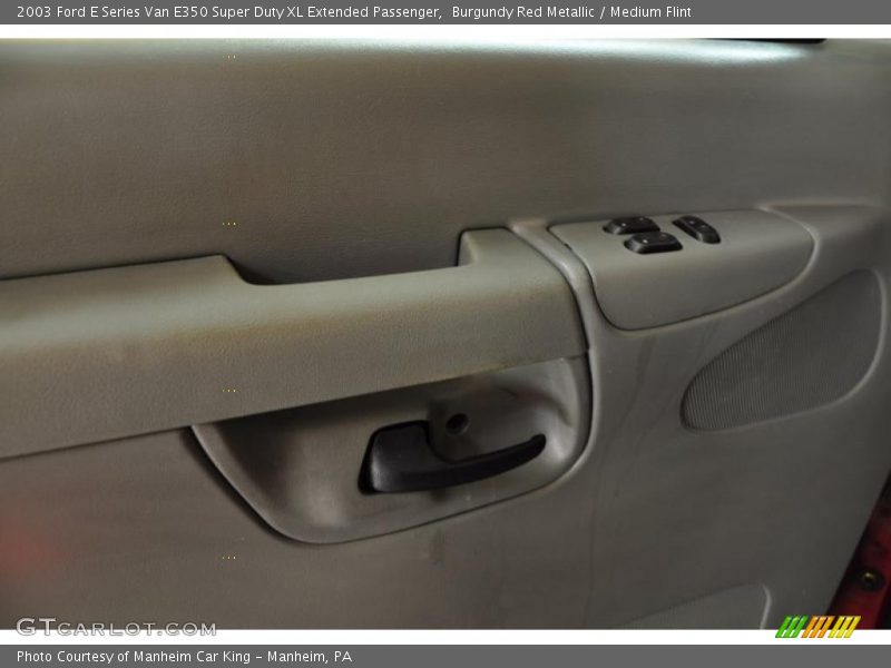 Burgundy Red Metallic / Medium Flint 2003 Ford E Series Van E350 Super Duty XL Extended Passenger