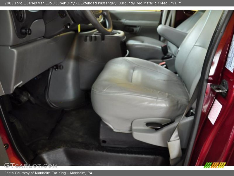 Burgundy Red Metallic / Medium Flint 2003 Ford E Series Van E350 Super Duty XL Extended Passenger