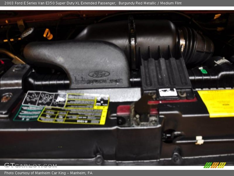 Burgundy Red Metallic / Medium Flint 2003 Ford E Series Van E350 Super Duty XL Extended Passenger
