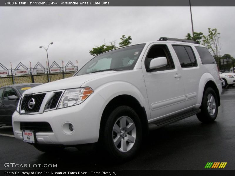 Avalanche White / Cafe Latte 2008 Nissan Pathfinder SE 4x4