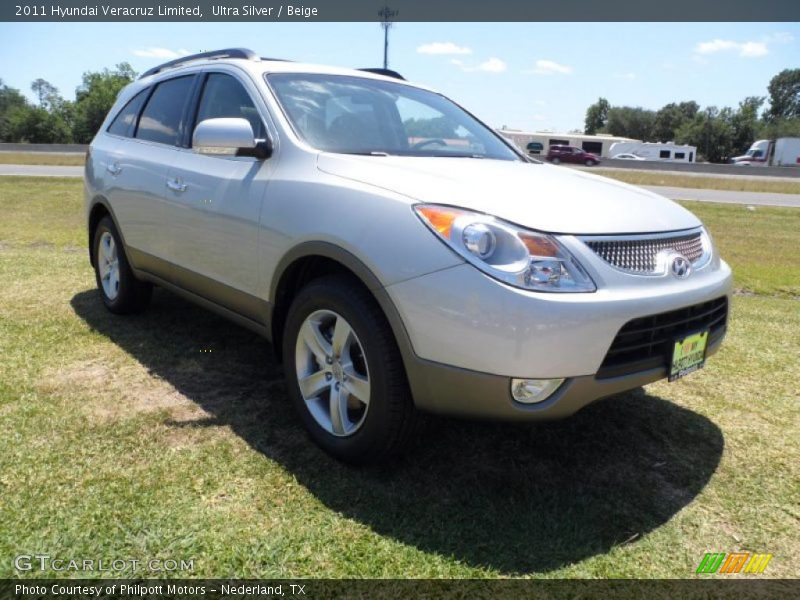 Ultra Silver / Beige 2011 Hyundai Veracruz Limited