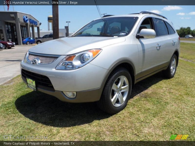 Ultra Silver / Beige 2011 Hyundai Veracruz Limited