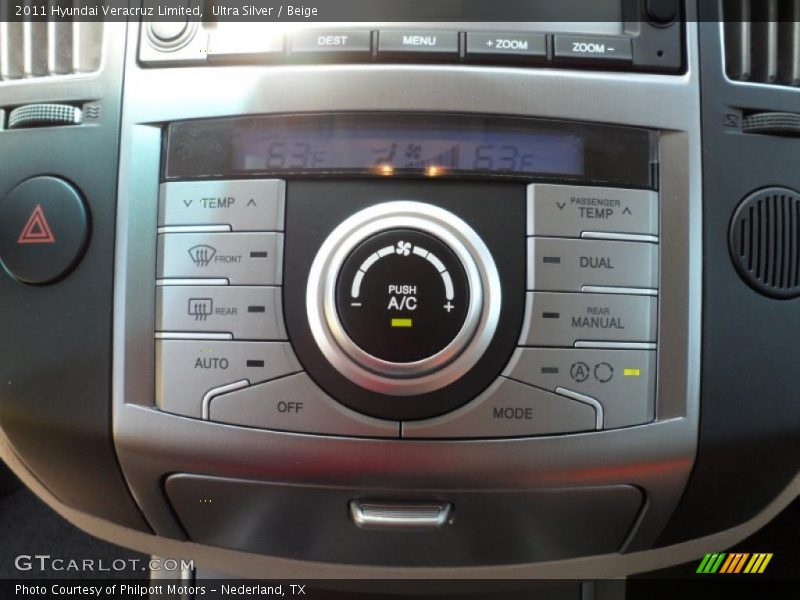 Ultra Silver / Beige 2011 Hyundai Veracruz Limited