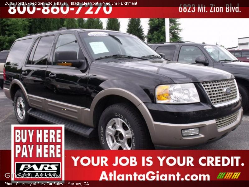 Black Clearcoat / Medium Parchment 2003 Ford Expedition Eddie Bauer