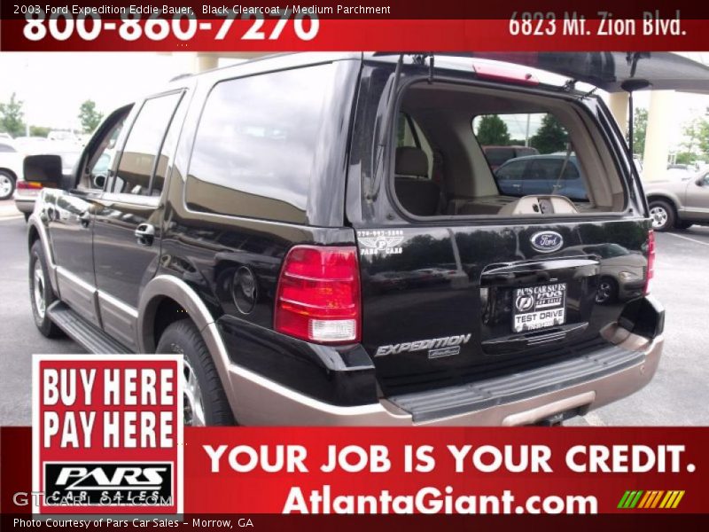 Black Clearcoat / Medium Parchment 2003 Ford Expedition Eddie Bauer