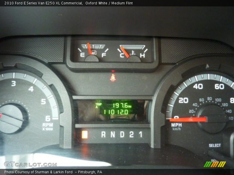 Oxford White / Medium Flint 2010 Ford E Series Van E250 XL Commericial