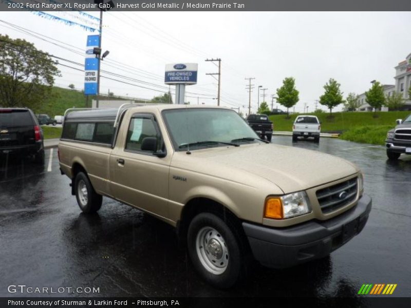 Harvest Gold Metallic / Medium Prairie Tan 2002 Ford Ranger XL Regular Cab