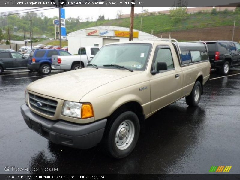 Harvest Gold Metallic / Medium Prairie Tan 2002 Ford Ranger XL Regular Cab
