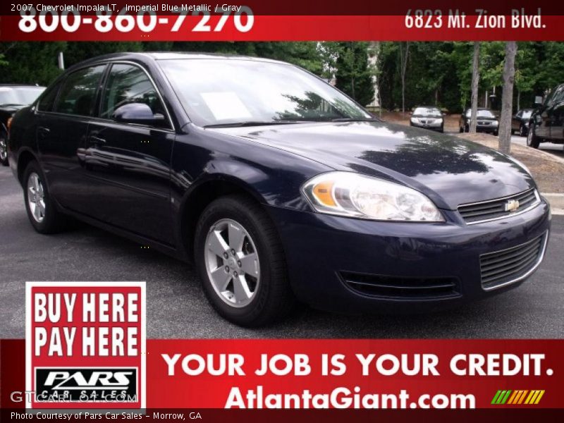 Imperial Blue Metallic / Gray 2007 Chevrolet Impala LT