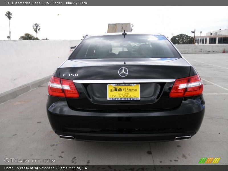 Black / Black 2011 Mercedes-Benz E 350 Sedan