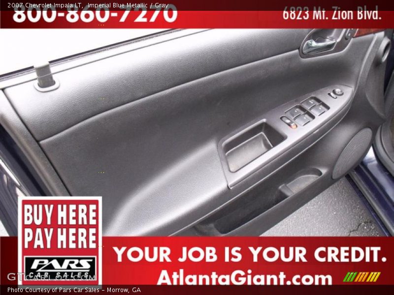Imperial Blue Metallic / Gray 2007 Chevrolet Impala LT