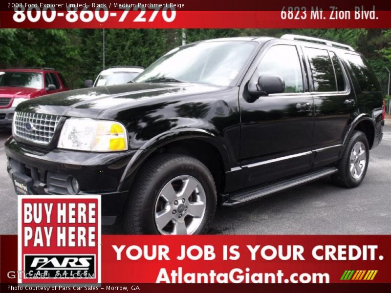Black / Medium Parchment Beige 2003 Ford Explorer Limited