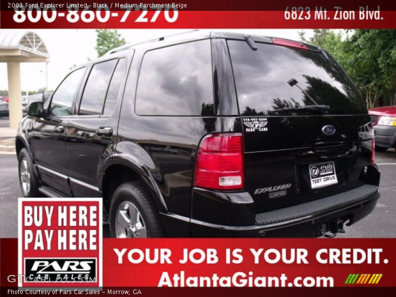 Black / Medium Parchment Beige 2003 Ford Explorer Limited
