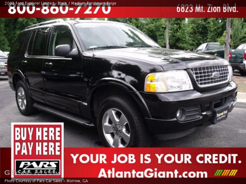Black / Medium Parchment Beige 2003 Ford Explorer Limited