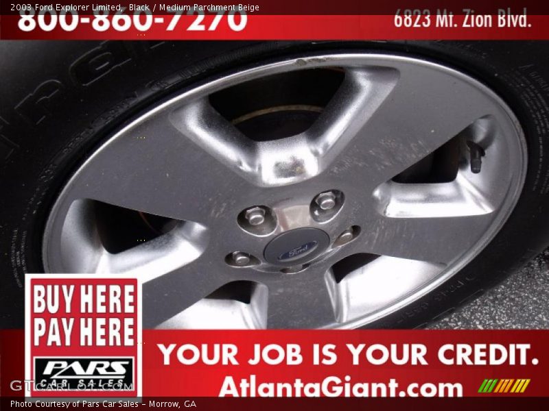 Black / Medium Parchment Beige 2003 Ford Explorer Limited