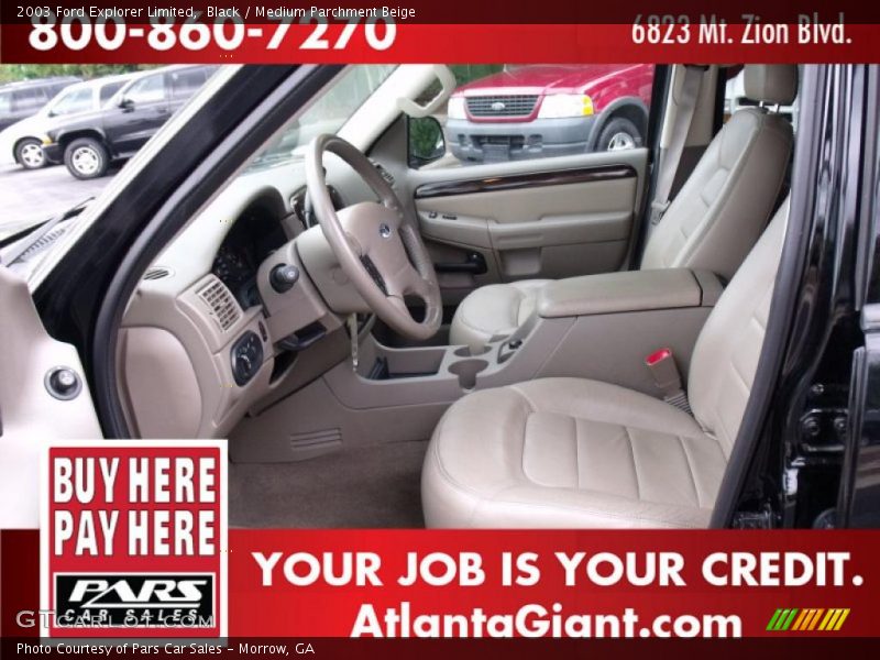 Black / Medium Parchment Beige 2003 Ford Explorer Limited