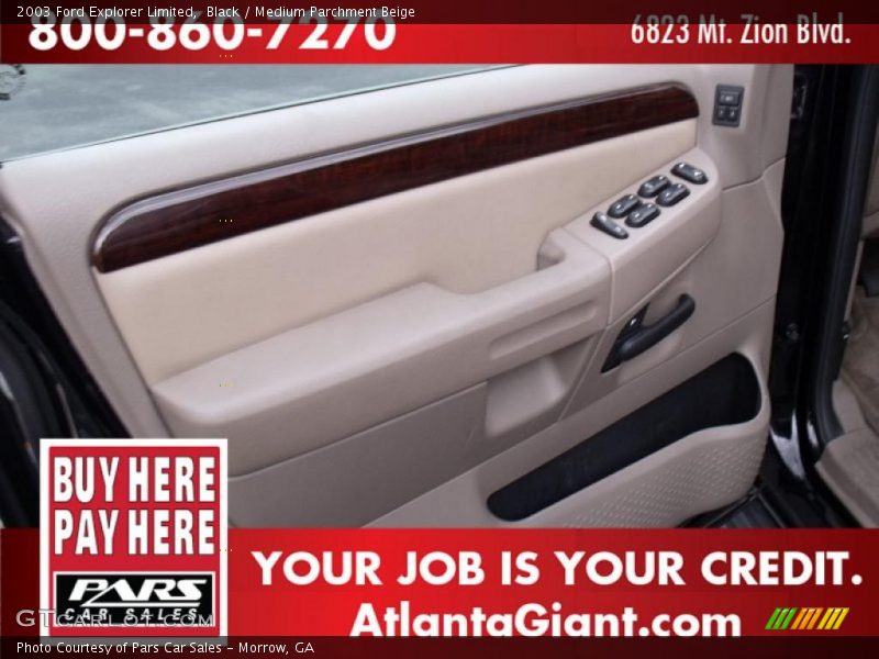 Black / Medium Parchment Beige 2003 Ford Explorer Limited