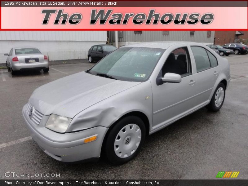 Silver Arrow Metallic / Black 1999 Volkswagen Jetta GL Sedan