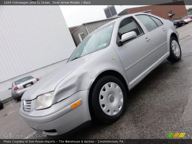 Silver Arrow Metallic / Black 1999 Volkswagen Jetta GL Sedan